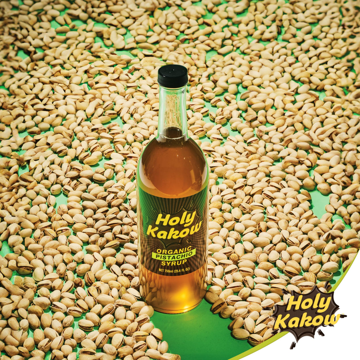Holy Kakow Cafe Organic Pistachio Syrup – Pistachio Coffee Syrup for Lattes & More (750ml)