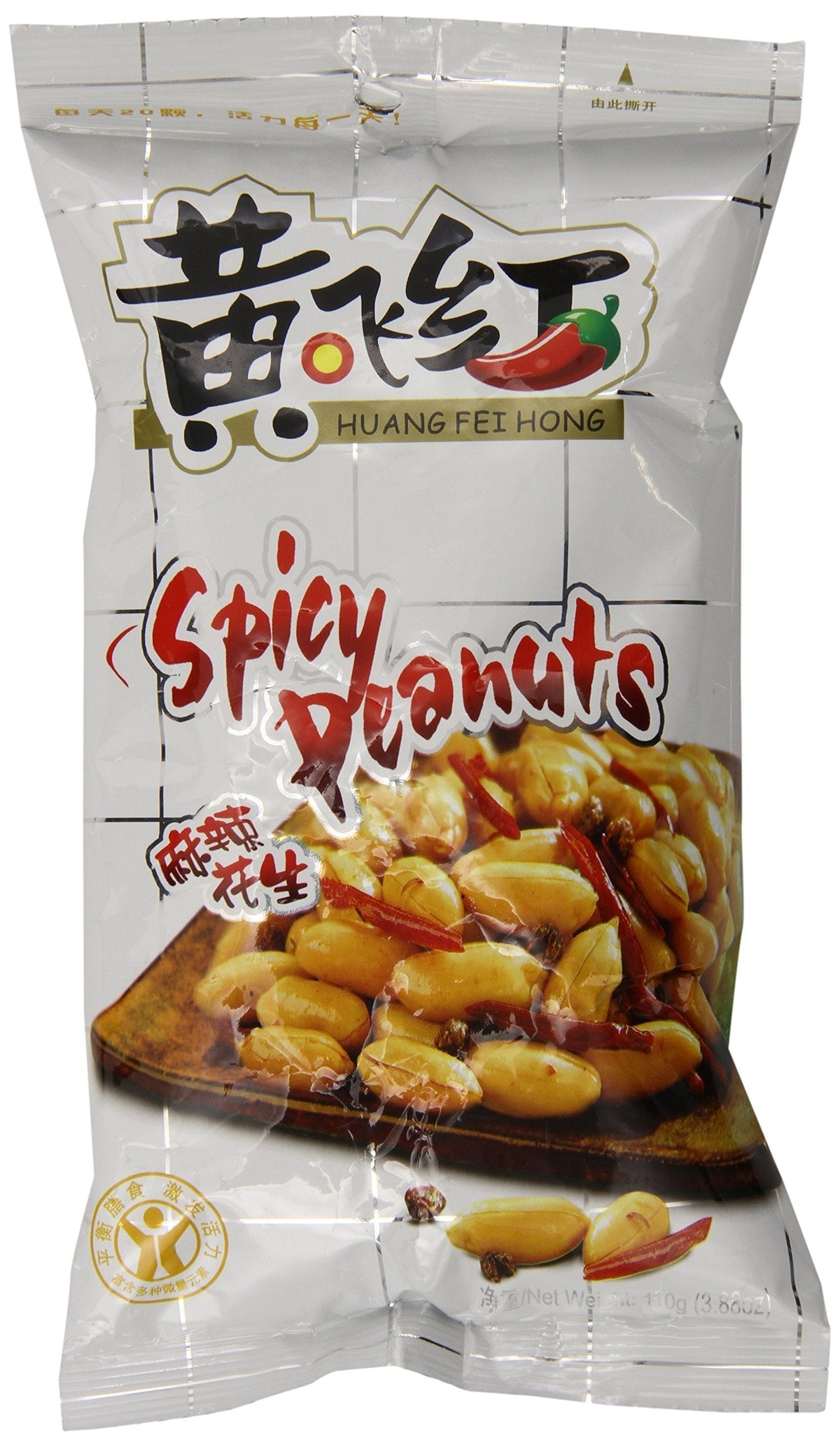 HuangFeiHong Spicy Crispy Peanut – 6 Count, 110 g (3.88 oz)