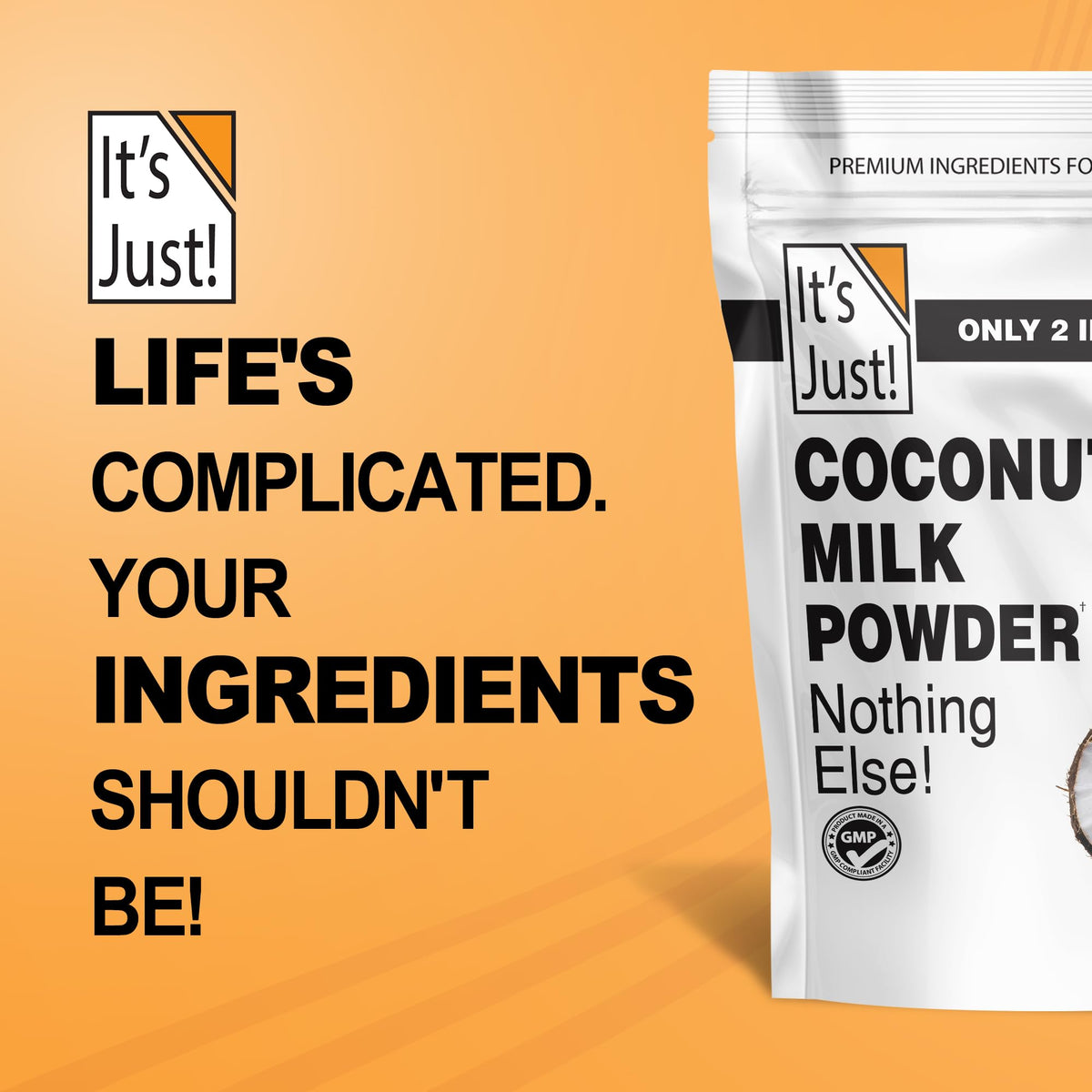 It's Just! Coconut Milk Powder – Dairy-Free, Keto Friendly, 24oz, Non-GMO, Sri Lanka