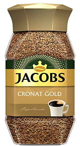 Jacobs Cronat Gold Instant Coffee 2-Pack – Glass Jar, Imported from Germany