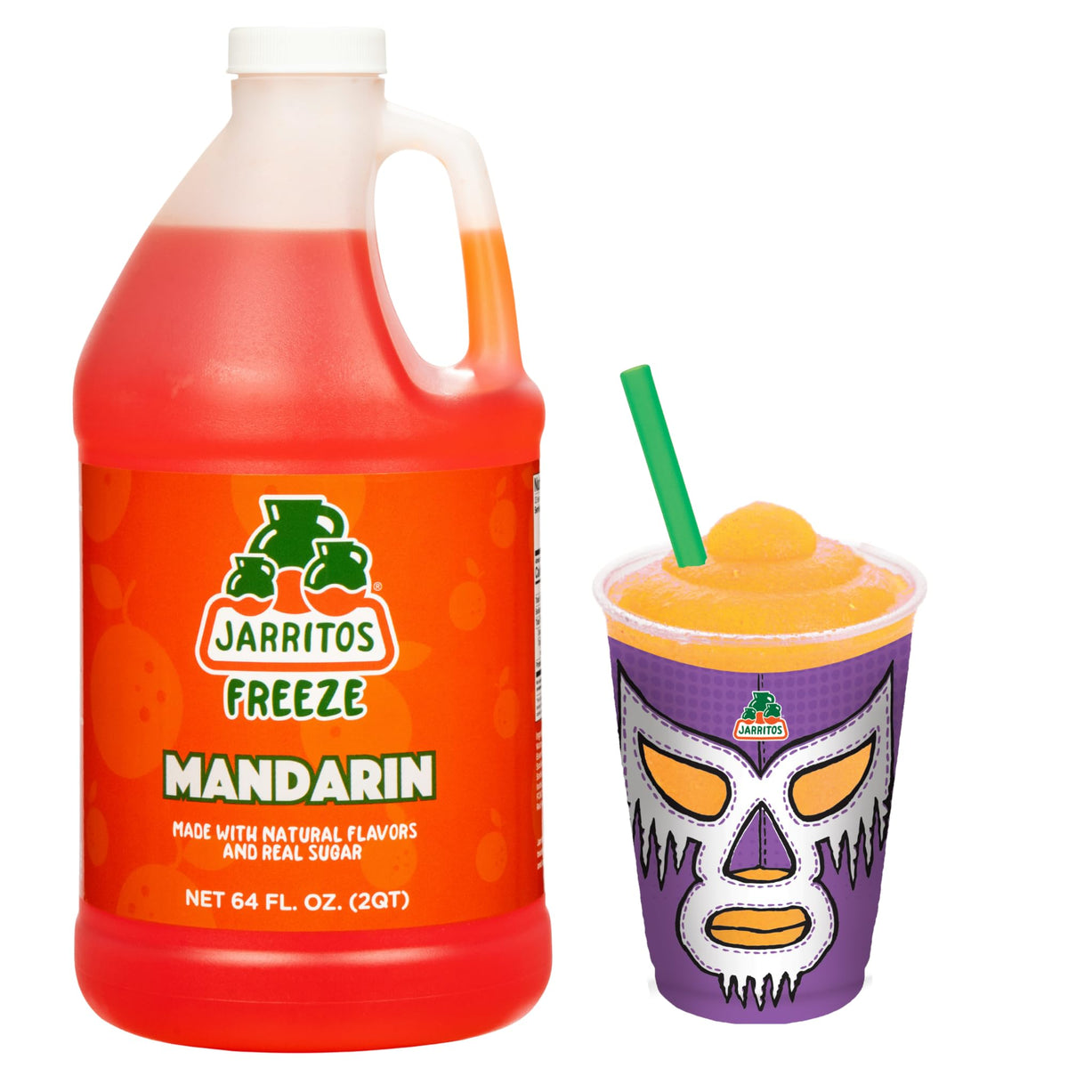 Jarritos Freeze Mandarin Frozen Beverage Concentrate – 1/2 Gallon, 5:1 Mix for Slushies & Granitas | 33 Servings