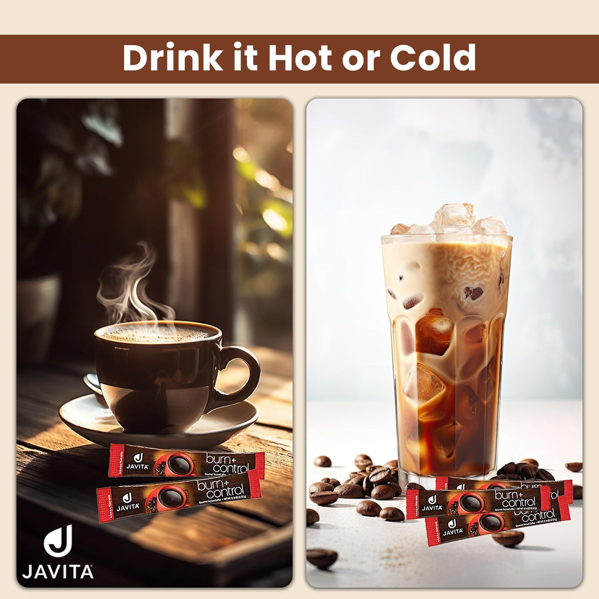 Javita Burn + Control Instant Coffee: Metabolism Support & Daily Energy