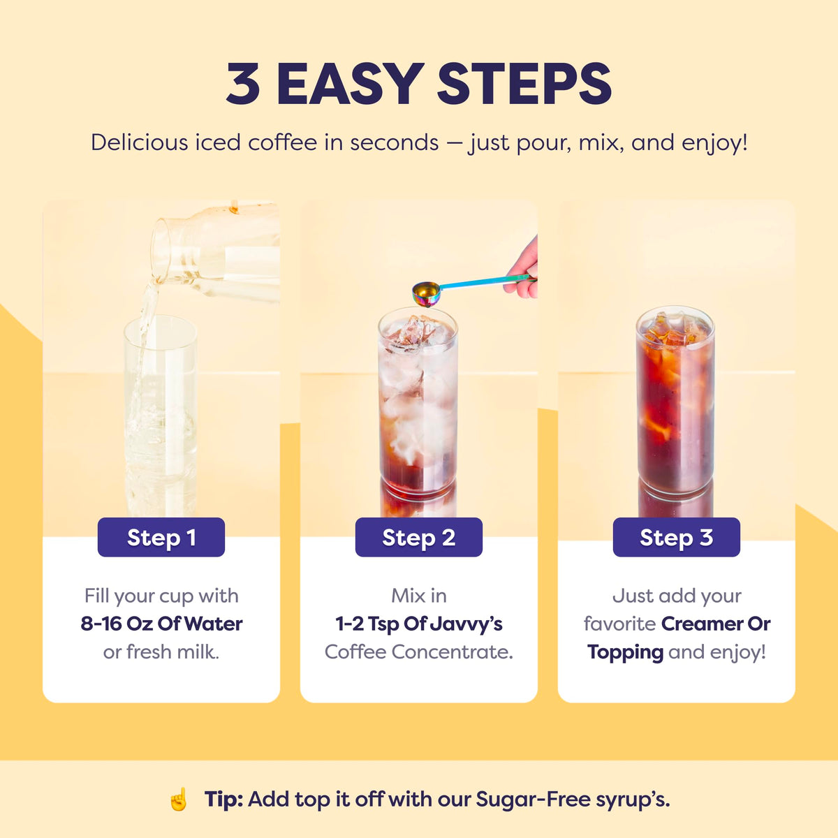 Javvy Coffee Concentrate - Cold Brew for Hot or Iced Drinks, 35 Servings, Original Decaf
