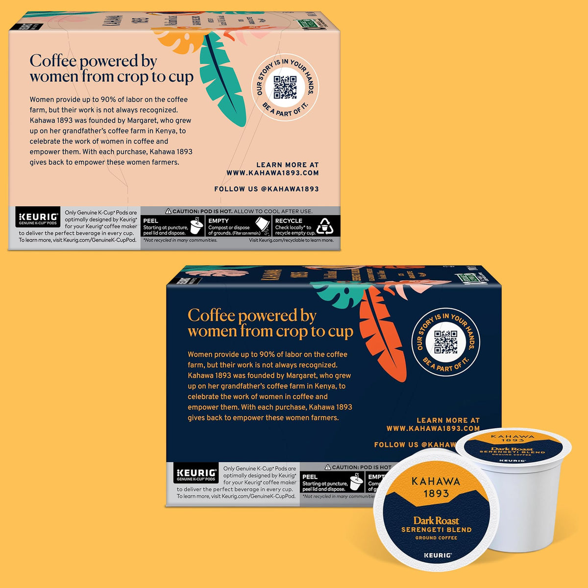 KAHAWA 1893 Variety Pack Coffee K-Cup Pods – Safari & Serengeti Blend (40 Count) | As Seen on Shark Tank | Ethically Sourced
