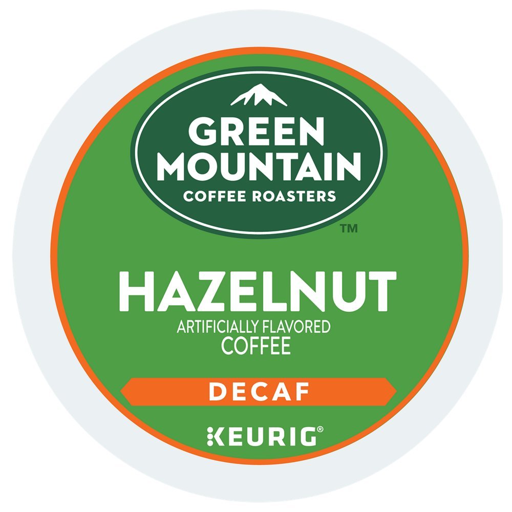 Keurig Green Mountain Hazelnut Decaf K-Cup, 12 ct | Caffeine-Free Nutty Flavor
