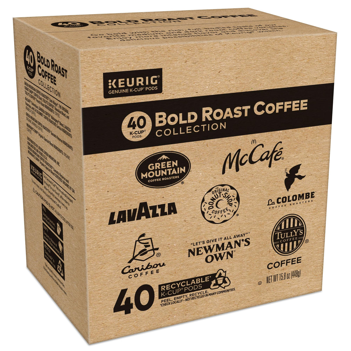 Keurig Bold Roast Coffee Collection Variety Pack – 40 K-Cup Pods, 10 Roasts