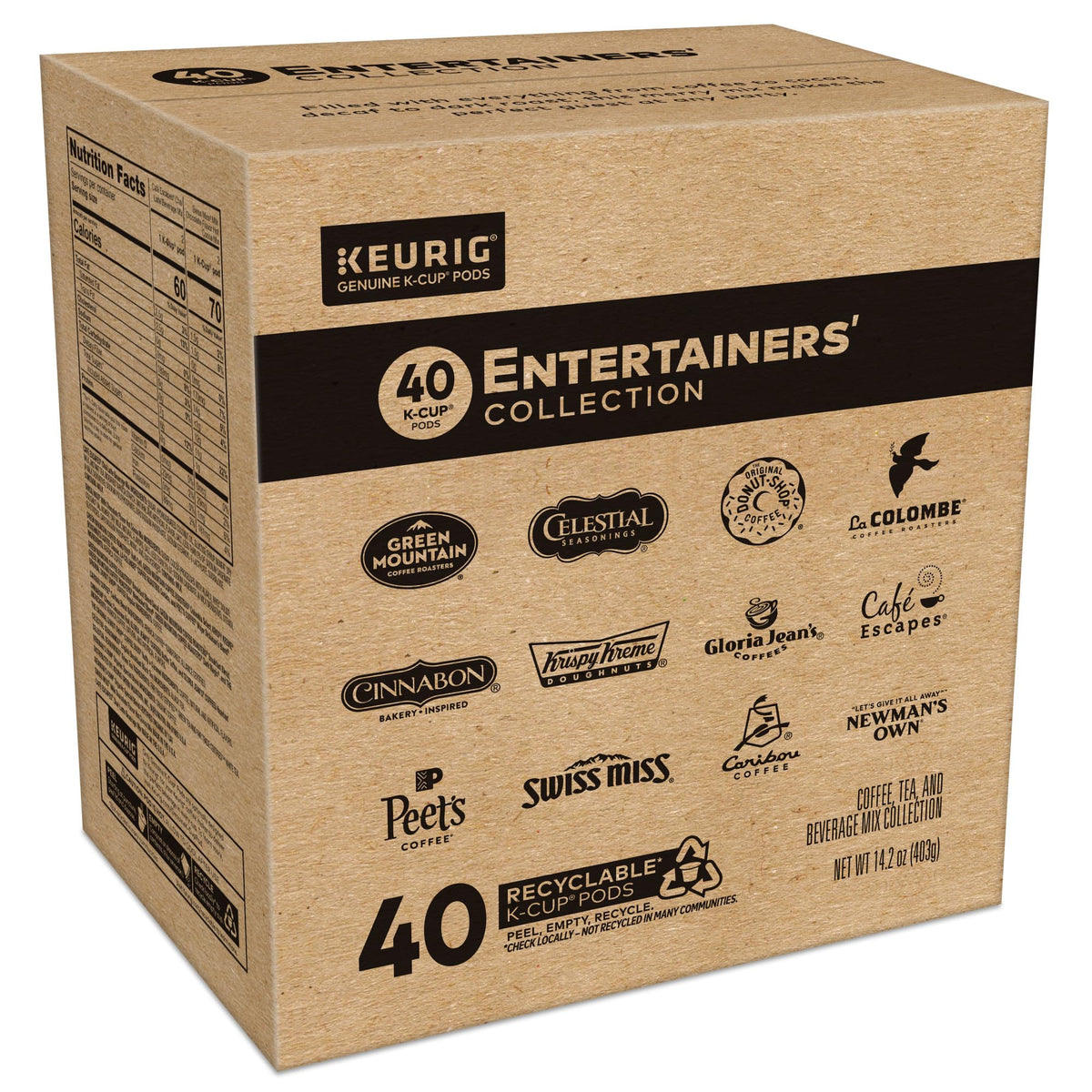 Keurig Entertainers Variety Pack – 40 K-Cup Pods, 20 Flavors