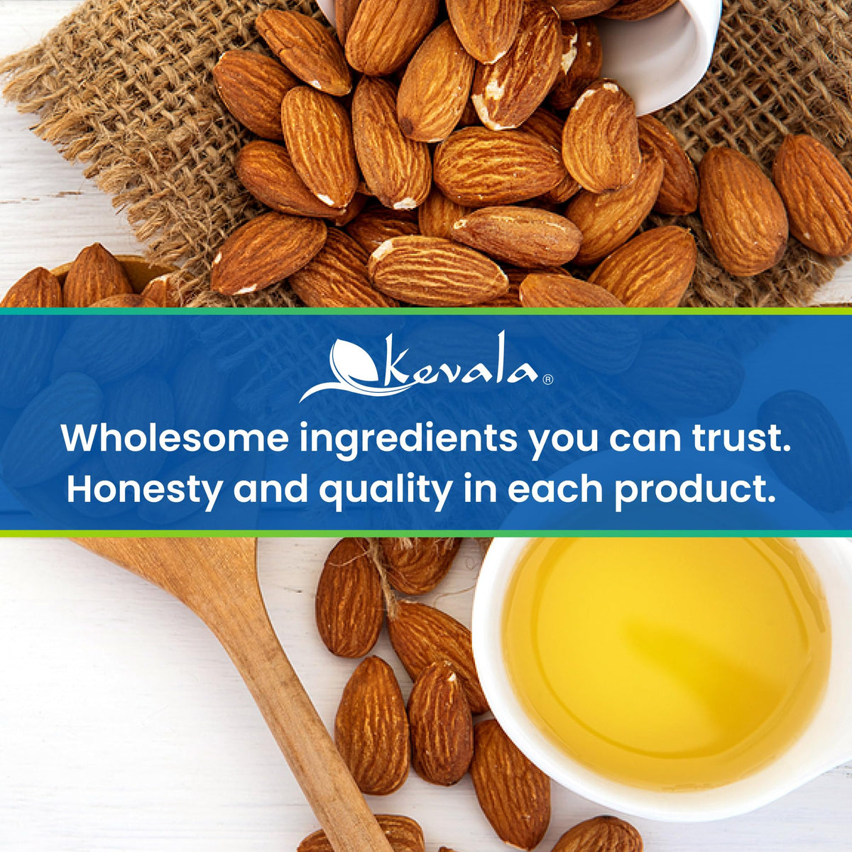 Kevala Sweet Almond Oil – Premium Cold-Pressed Oil for Cooking, Skin & Hair | 1 gal