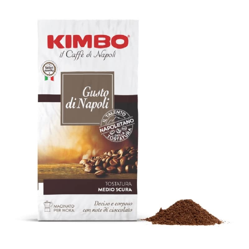 KIMBO Ground Coffee 4x250g – Gusto di Napoli, 1kg Pack