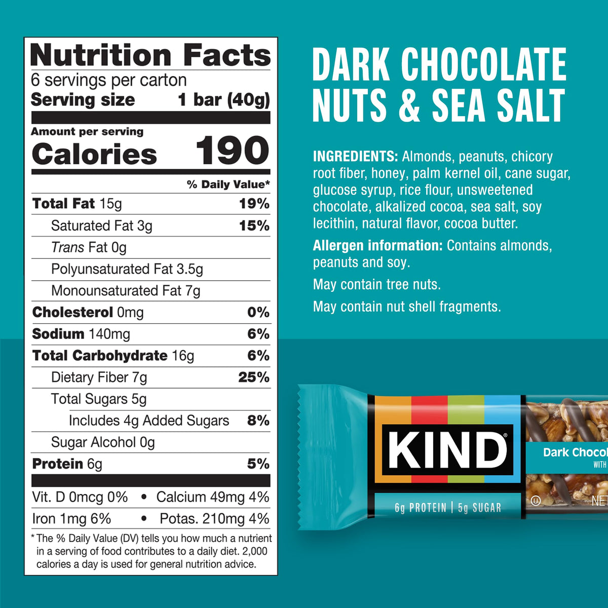 KIND Bar Variety Pack – 6 Dark Chocolate Nuts & Sea Salt, 5 Mini Dark Chocolate Nuts & Sea Salt, 5 Mini Caramel Almond Sea Salt, 10 Chewy Chocolate Chip Bars