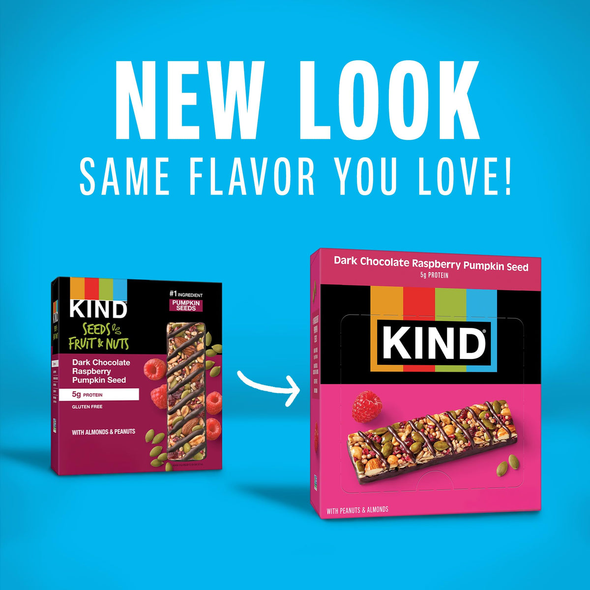 KIND Seeds Fruit & Nuts Bars – Dark Chocolate Raspberry Pumpkin Seed, Gluten Free, 5g Protein, 6g Fiber, 12 Bars