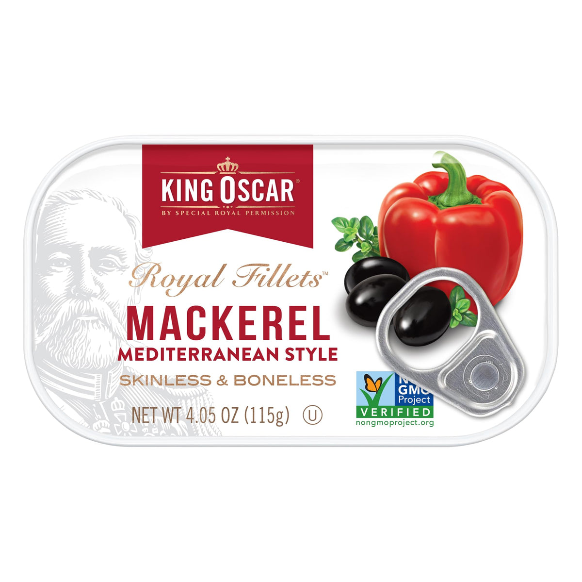 King Oscar Skinless and Boneless Mackerel Variety Pack – 6 Cans (4.05 oz) – Olive Oil, Mediterranean, Lemon, Jalapeño