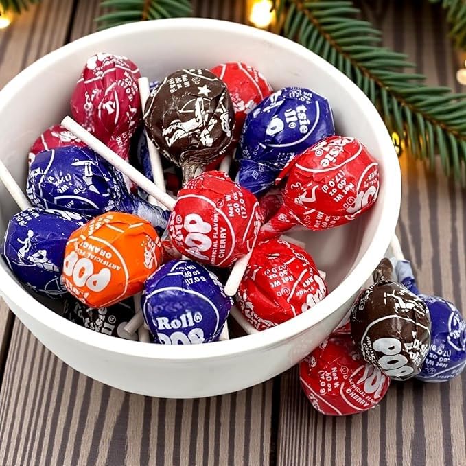 KLUB BULK Assorted Fruit Flavored Classic Roll Pops — 3.5 Lbs Bulk Pack (5 Flavors + Halloween Bonus)
