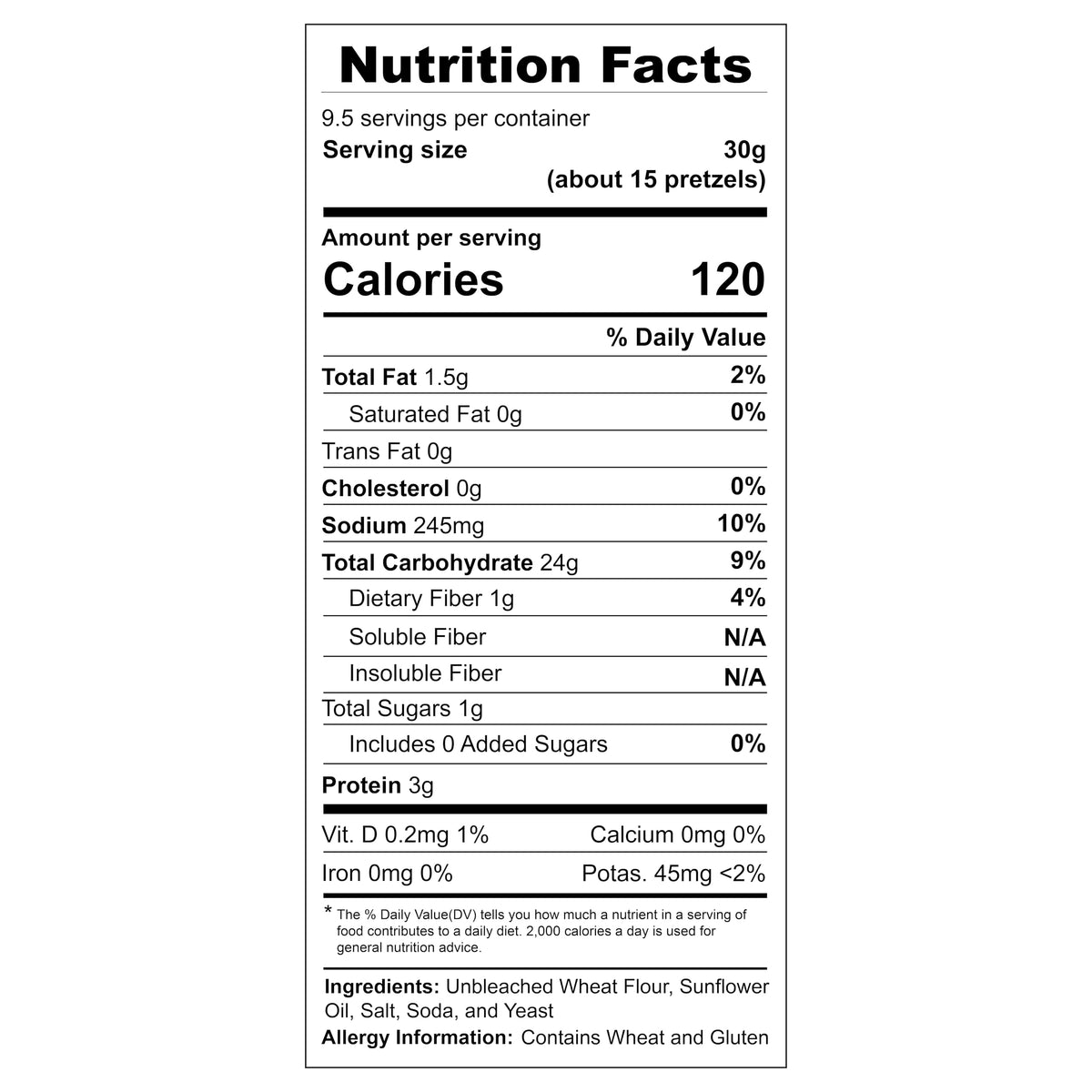 Unique Snacks Original Splits Pretzels – Non-GMO, OU Kosher, No Artificial Flavors, 2 oz Bag, Pack of 12