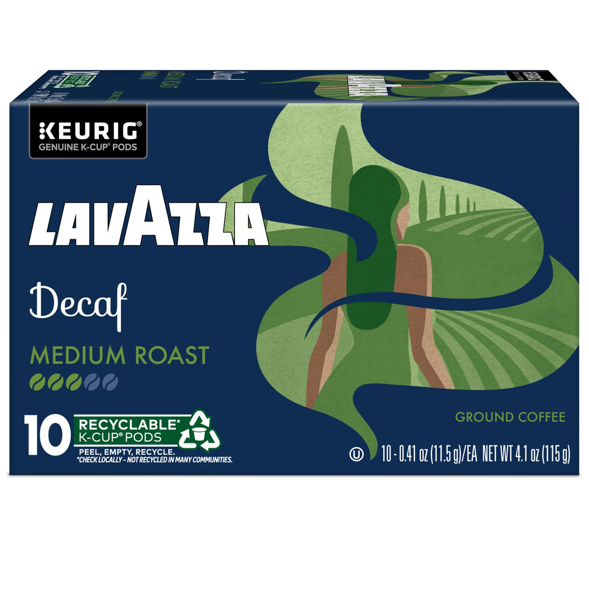Lavazza Decaf K-Cup Pods – Medium Roast, 60-Count Box (6 Packs of 10)