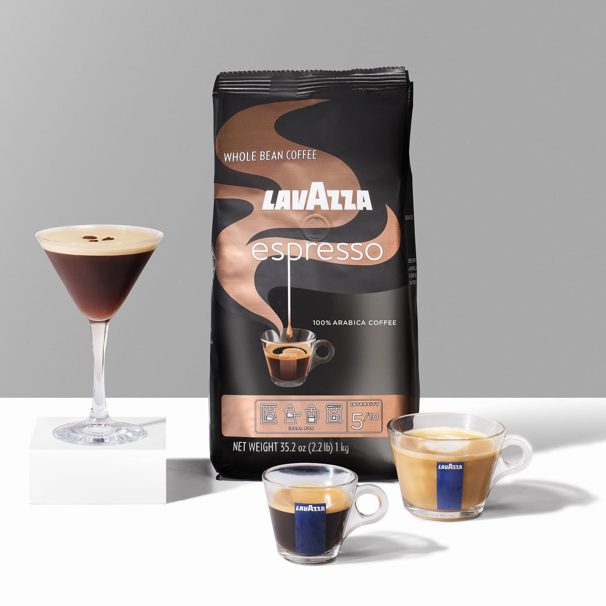 Lavazza Espresso Whole Bean Coffee – 2.2 lb, Medium Roast, 100% Arabica
