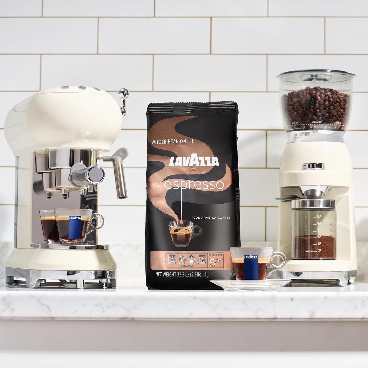 Lavazza Espresso Whole Bean Coffee — Medium Roast, 100% Arabica, 2.2 lb Bag