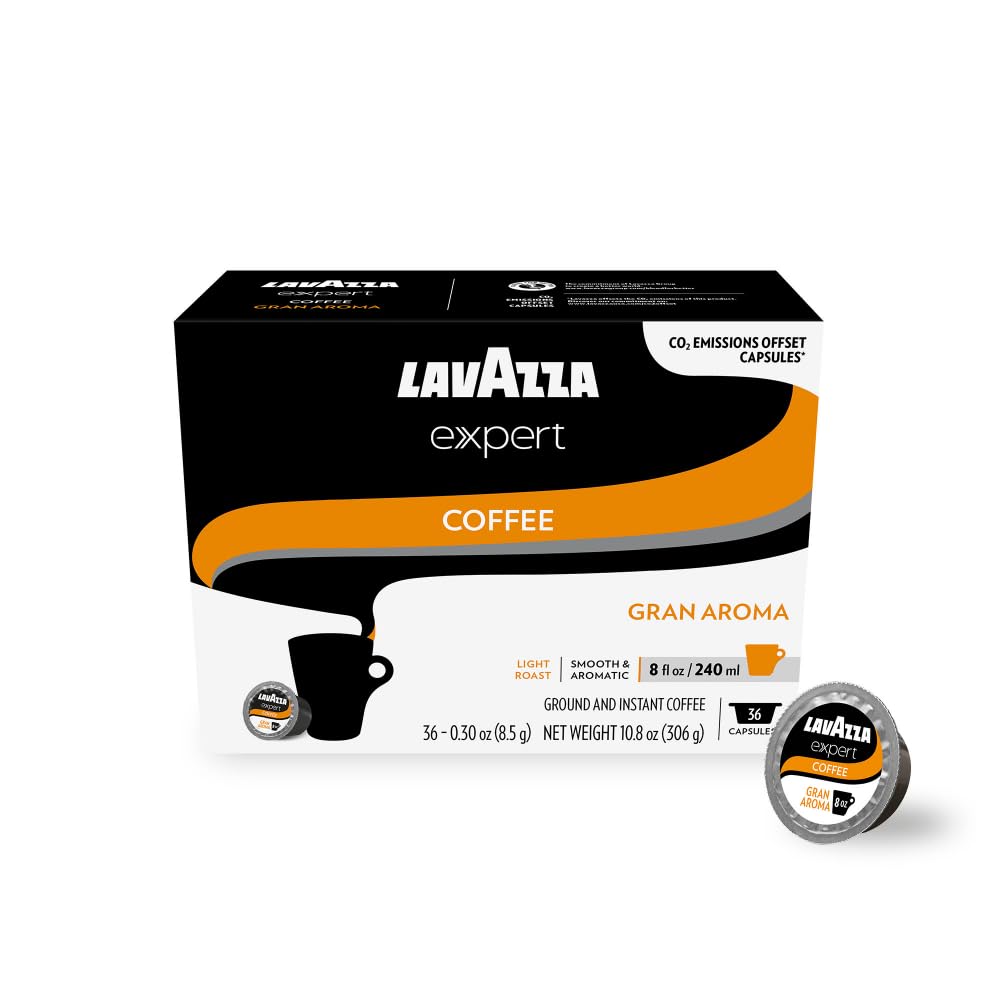 Lavazza Expert Gran Aroma Coffee Capsules – Light Roast 100% Arabica | 36 Capsules for Classy Plus