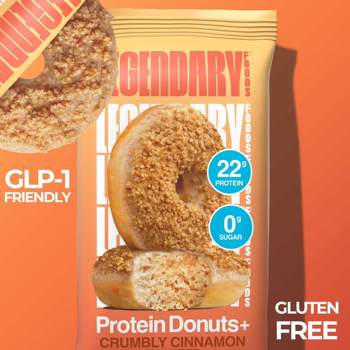 Legendary Foods Protein Donuts – 22g Protein, 0g Sugar, Gluten Free, Keto