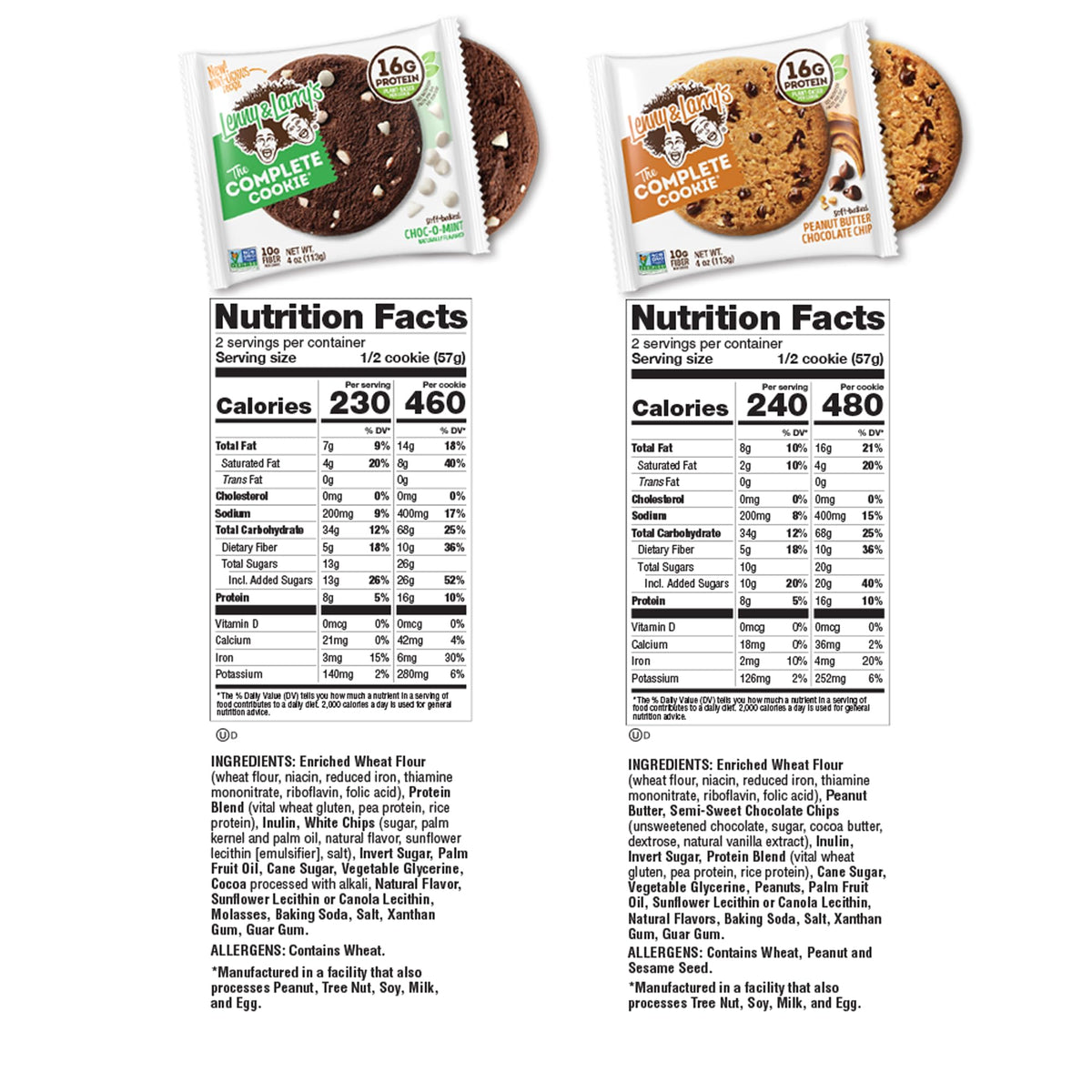 Lenny & Larry's Chocolate Lovers 4 Flavor Variety Pack – Soft Baked, 16g Plant Protein