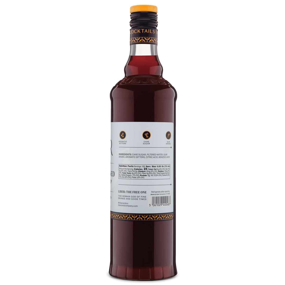Liber & Co. Old Fashioned Mix – Makes 100 Cocktails | Bar-Quality Syrup, Austin TX