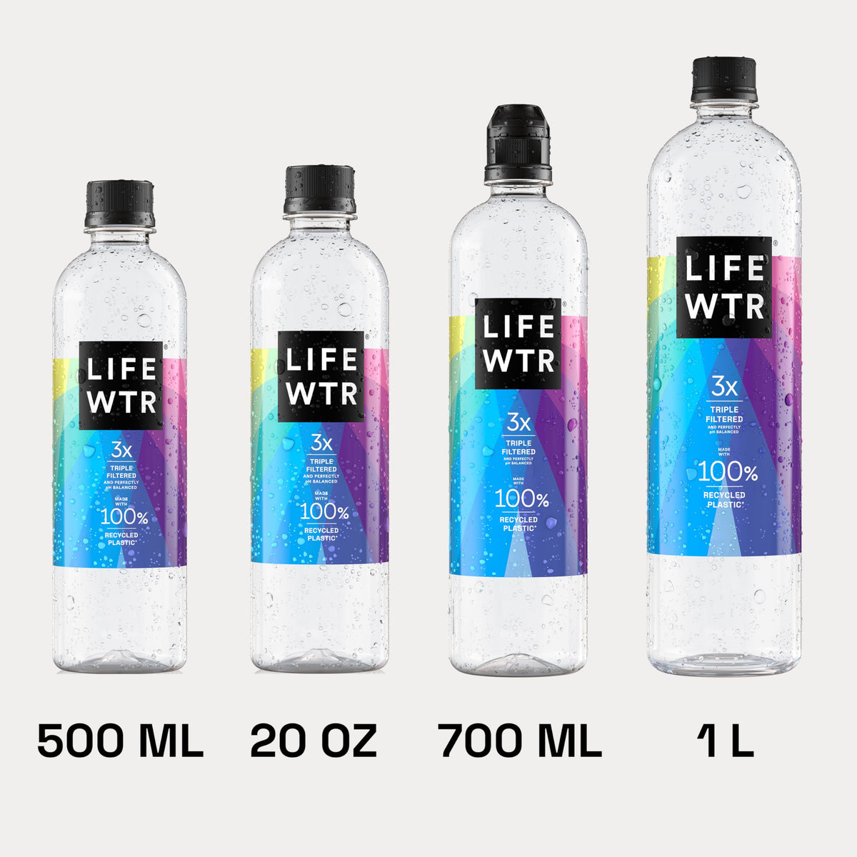 LIFEWTR Premium Purified Water with Electrolytes — PH Balanced, 20 oz bottles, Pack of 20