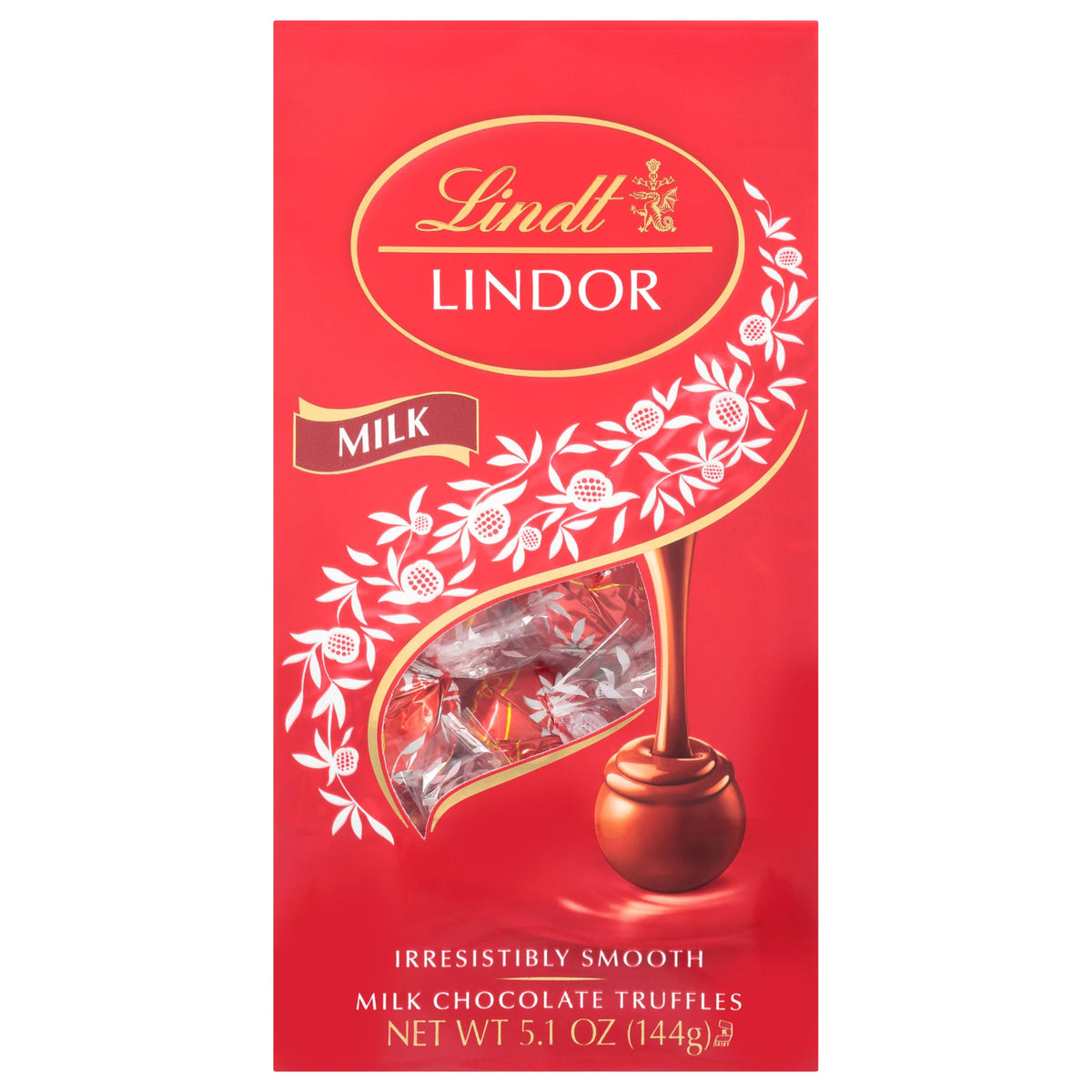 Lindt LINDOR Milk Chocolate Truffles – 6 Pack, 5.1 oz Bags, Smooth Melting Center