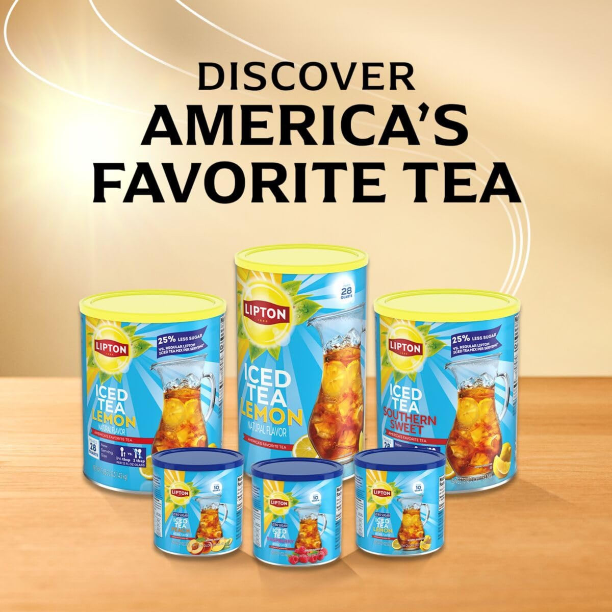 Lipton Black Tea Mix – Real Tea Leaves, Quick Iced Tea at Home