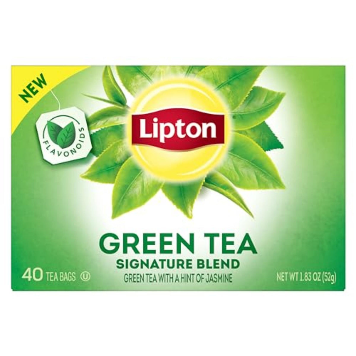 Lipton Signature Blend Green Tea Bags – Unsweetened, Hot or Iced, with Caffeine & Flavonoids (240 Bags, 6x40)