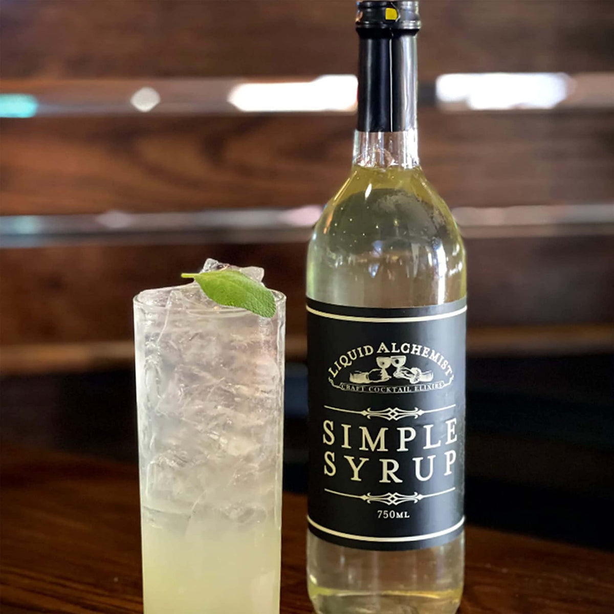 Liquid Alchemist Simple Syrup for Cocktails - Real Ingredients, Non-GMO, Gluten Free & Vegan (25.4 oz)