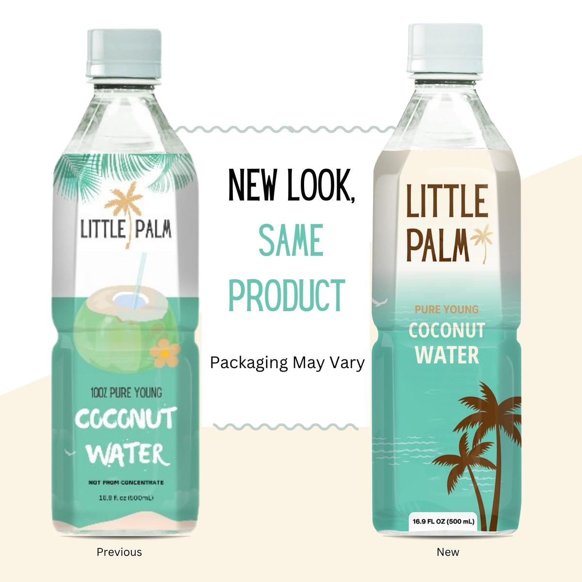 Little Palm Pure Coconut Water – From Young Coconuts, No Sugar Added, Natural Hydration, Electrolytes, 16.9 fl oz (12-Pack)
