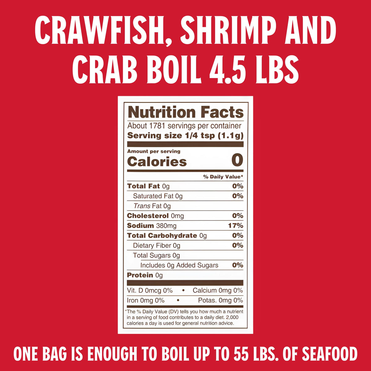 Louisiana Fish Fry Crawfish, Shrimp & Crab Boil Seasoning – Spicy, Low-Salt Cajun Blend (4.5 lb Pack of 2)