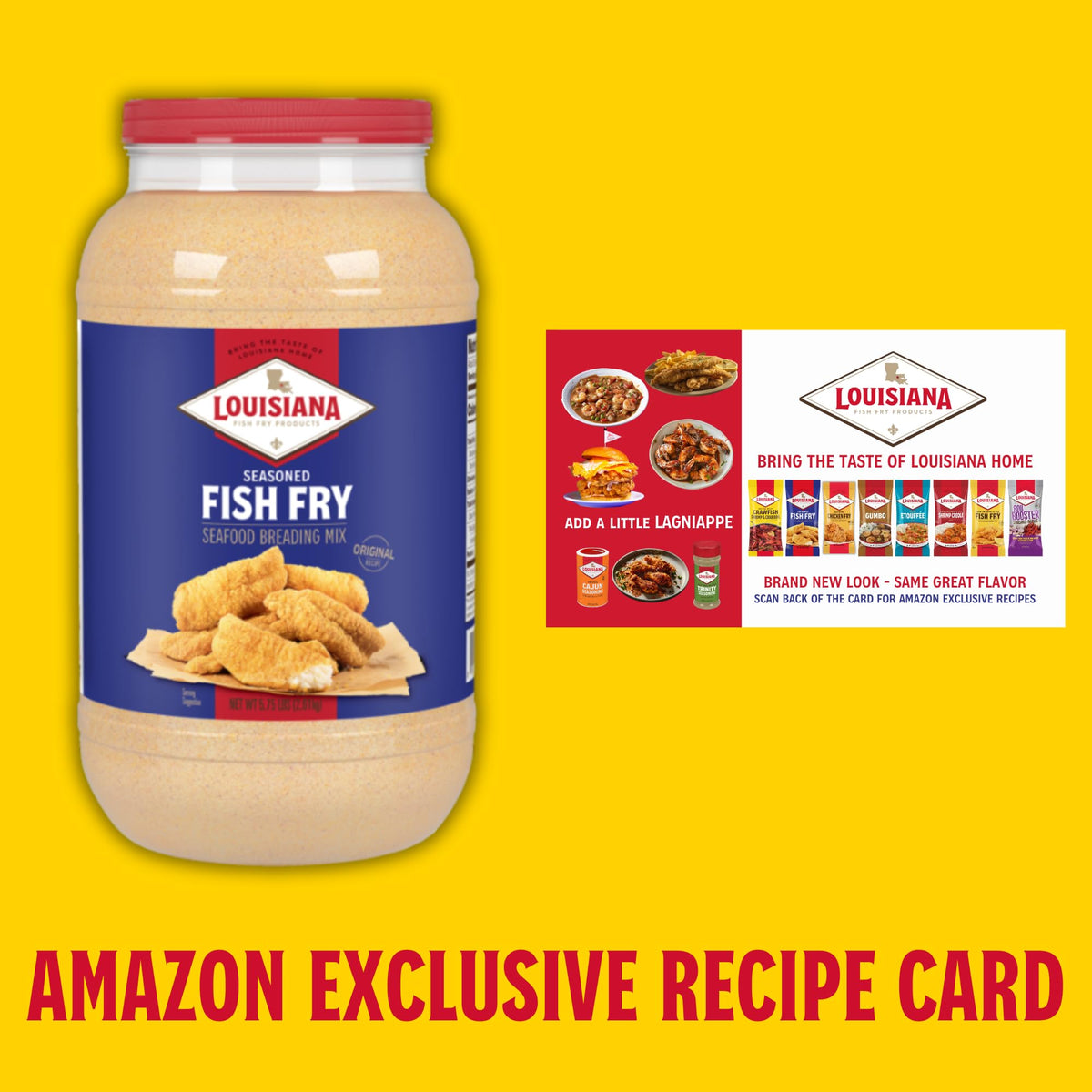Louisiana Fish Fry Seasoned Fish Fry Mix – 1 Gallon Gift Set for Crispy Cajun Coating