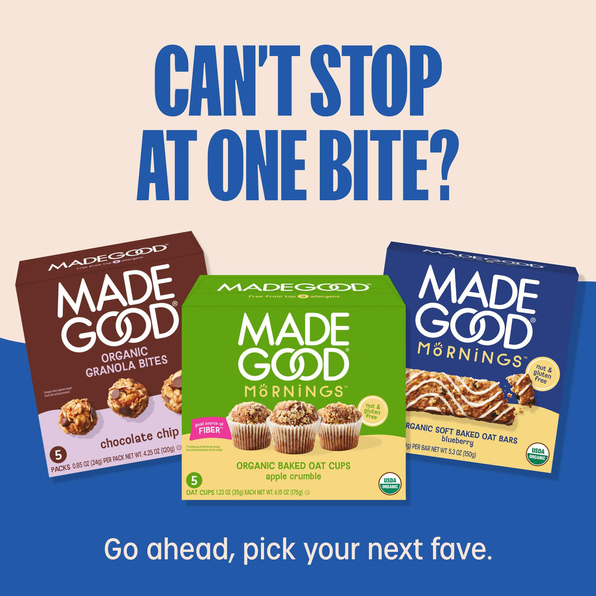 MadeGood Chocolate Drizzled Granola Bars, Vanilla – 30 Count, Bulk Gluten Free Snacks