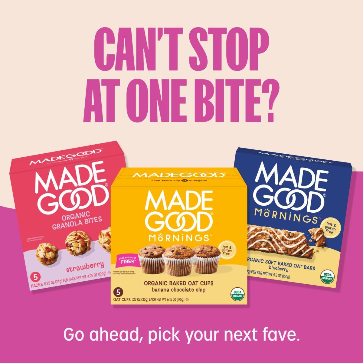 MadeGood Chocolate Lovers Variety Pack - Granola Bars, Morning Bars & Drizzled Birthday Cake Bars