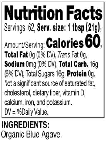 MADHAVA Organic Light Agave Nectar – 46 oz Pack of 2 | Pure Blue Agave Syrup, Vegan & Non-GMO