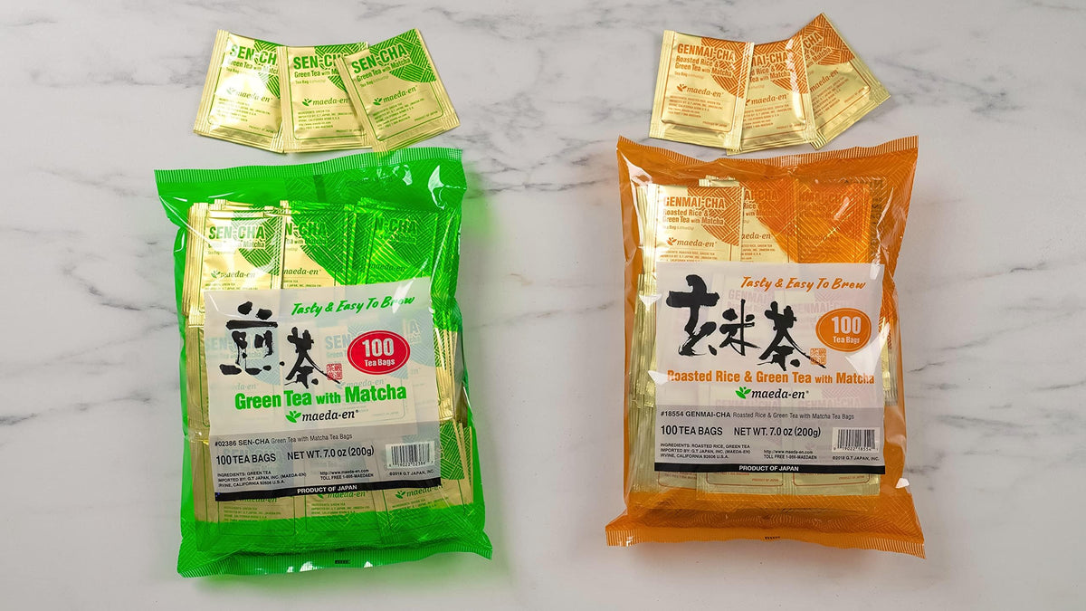 MAEDA-EN Sen-cha with Matcha Tea Bags – Japanese Green Tea, 100 Count
