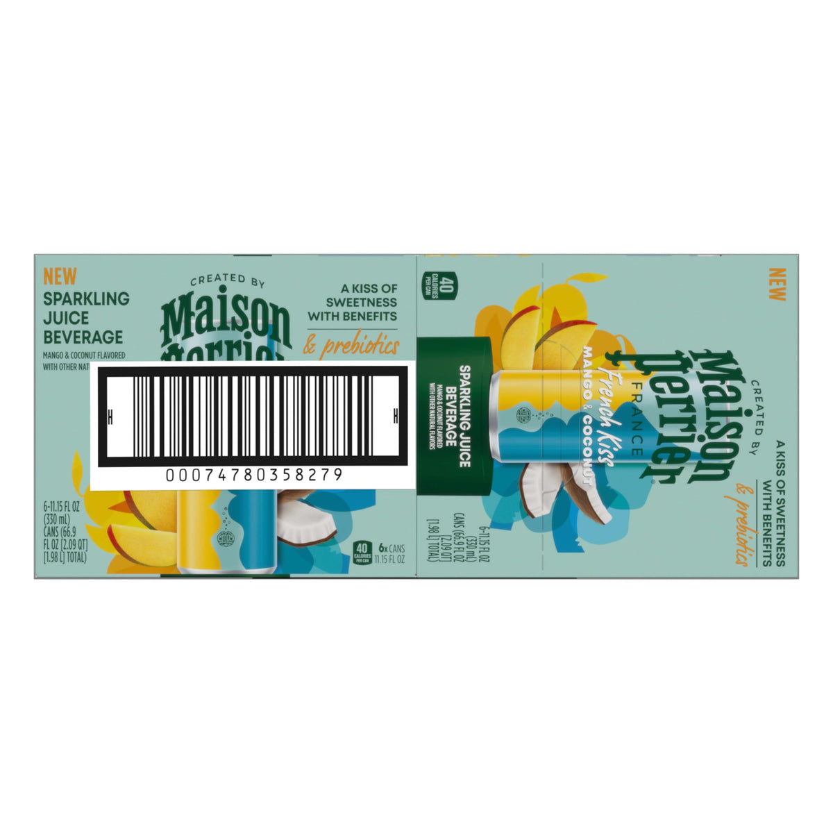 Maison Perrier French Kiss Mango & Coconut Sparkling Juice – 24 Pack