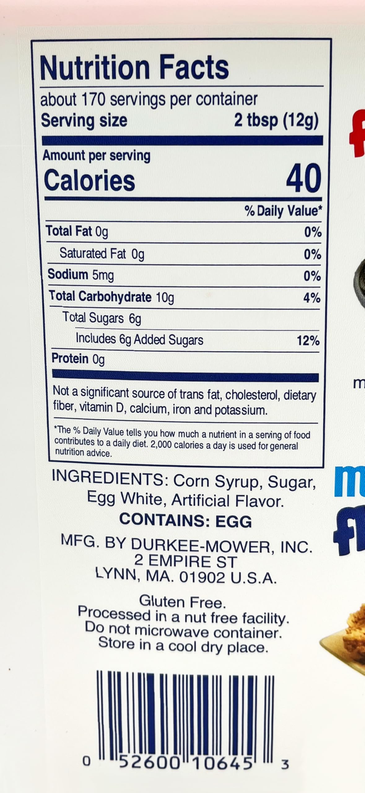 Marshmallow Fluff – Gluten Free, Kosher | 4.5 lb Jar