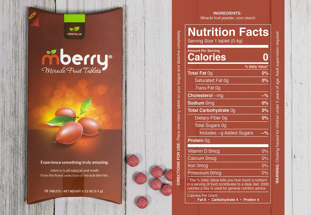 mberry Miracle Fruit Tablets, 10-Count (Pack of 2) – Flavor-Changing Experience
