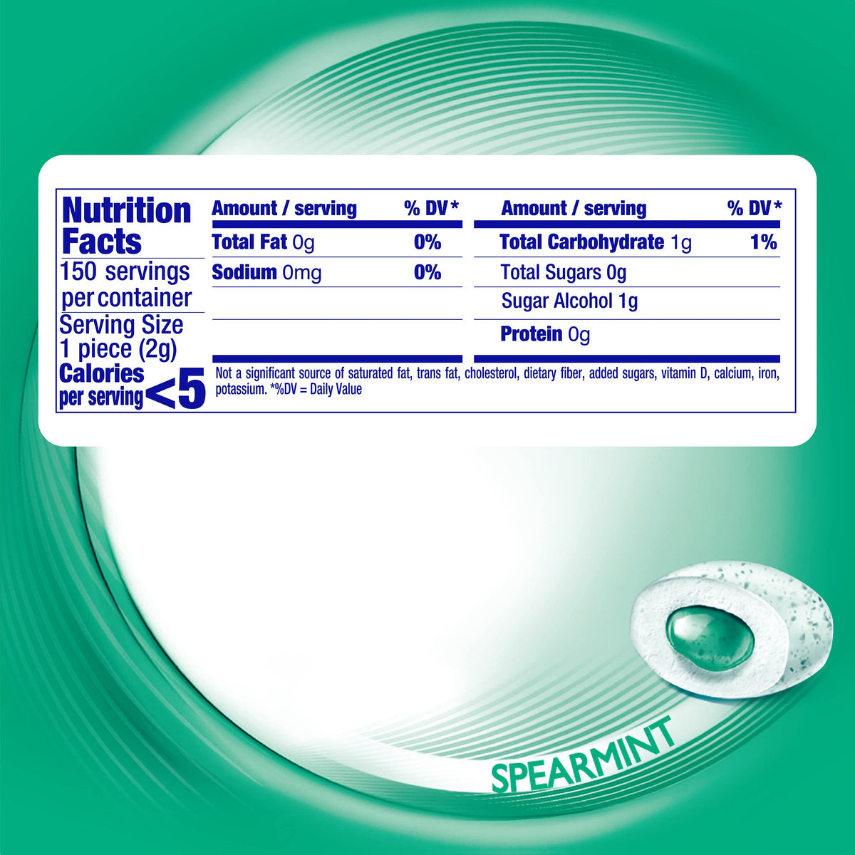 Mentos Pure Fresh Sugar-Free Gum with Xylitol – Spearmint, 15-Piece Bottle (Bulk Pack of 10)