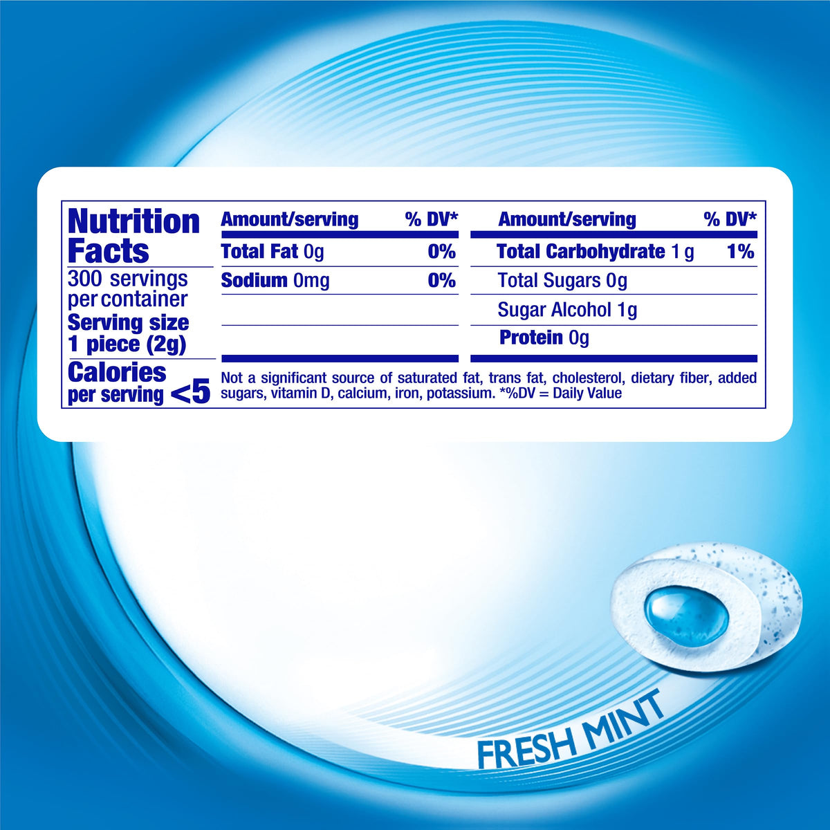 Mentos Pure Fresh Sugar-Free Gum with Xylitol, Fresh Mint — 6 Pack (50 Pieces Each)