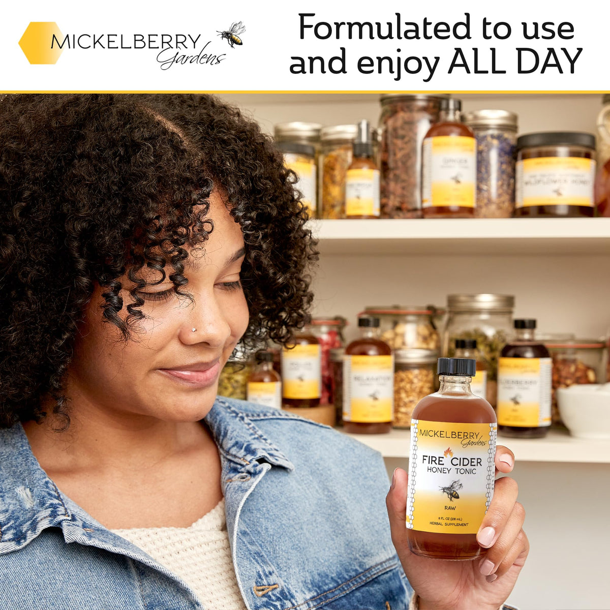 Fire Cider Honey Tonic with Turmeric, Ginger & Dandelion – Mickelberry Gardens (2-Pack, 8 oz each)
