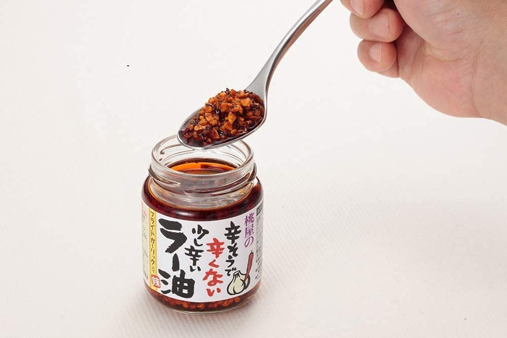 Momoya Chili Oil with Fried Garlic Taberu Layu – 6-Pack, 3.88 oz Each