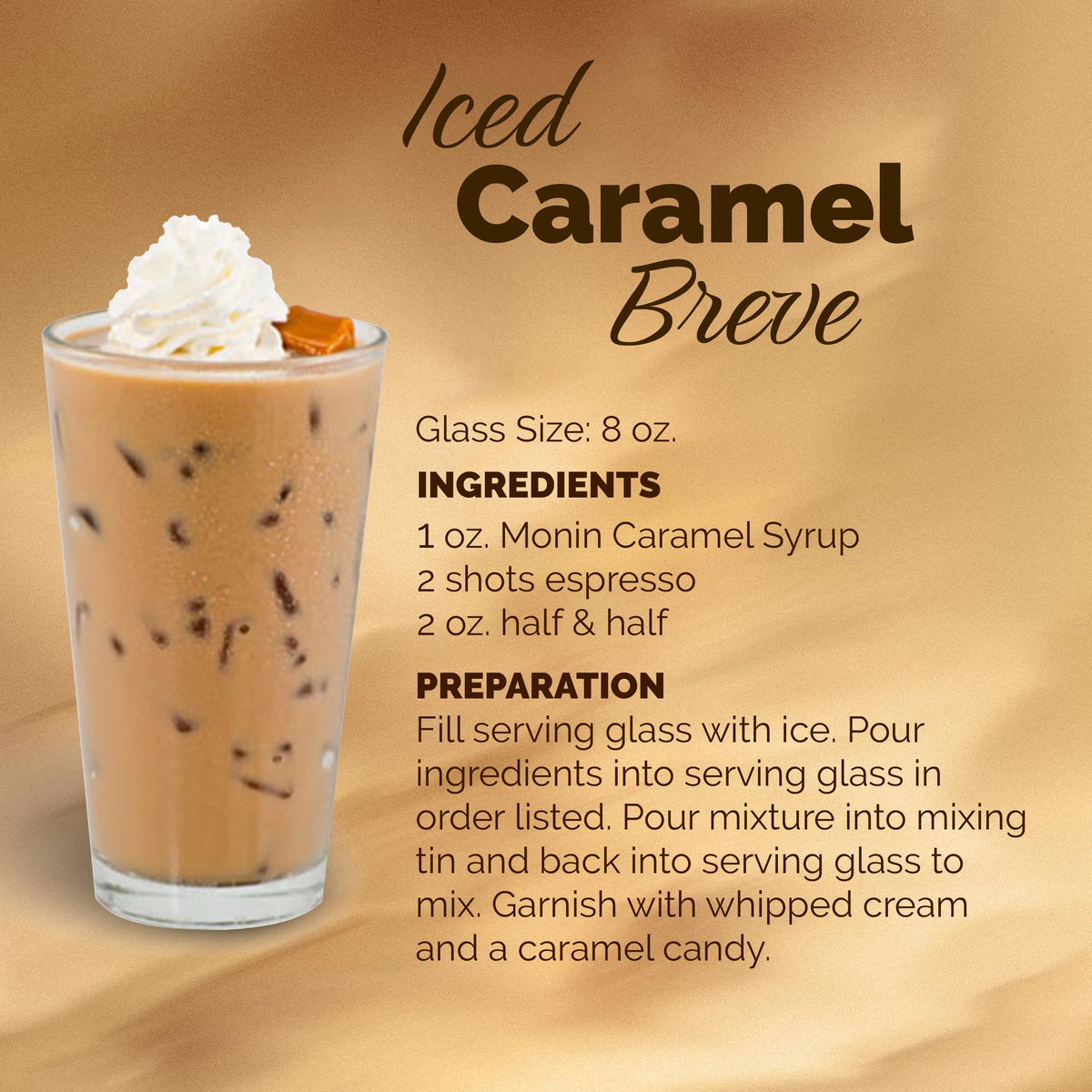 Monin Caramel Syrup – Rich, Buttery Flavor for Desserts, Coffee & Cocktails | 1L (2-Pack)