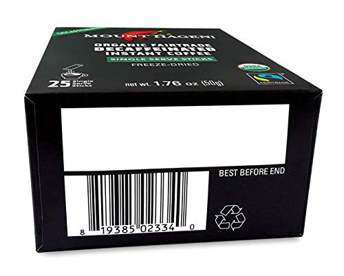 Mount Hagen 25-Count Instant Decaf Packets, 2-Pack — Organic Fair-Trade Arabica