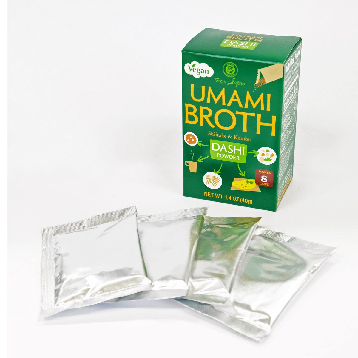 Muso From Japan Umami Dashi Powder – Vegan Broth Base, 1.4oz (Pack of 6) | Easy Umami Flavor
