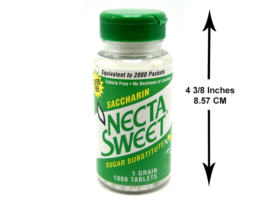 Necta Sweet Saccharin Tablets – 1 Grain, 1000 Tablets (Pack of 2)