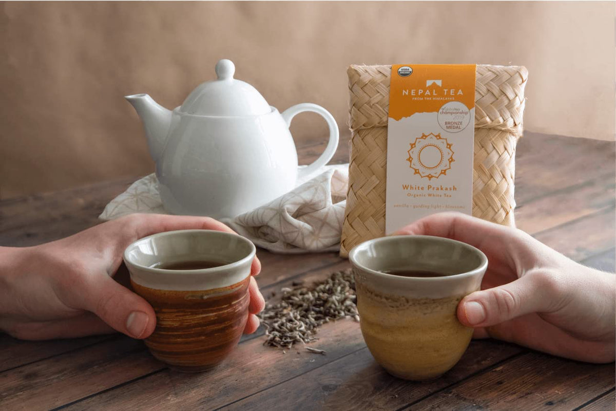 NEPAL TEA Organic White Tea Loose Leaf – USDA Organic, Himalayan High-Altitude Flavor (White Prakash) 3.5oz/100g