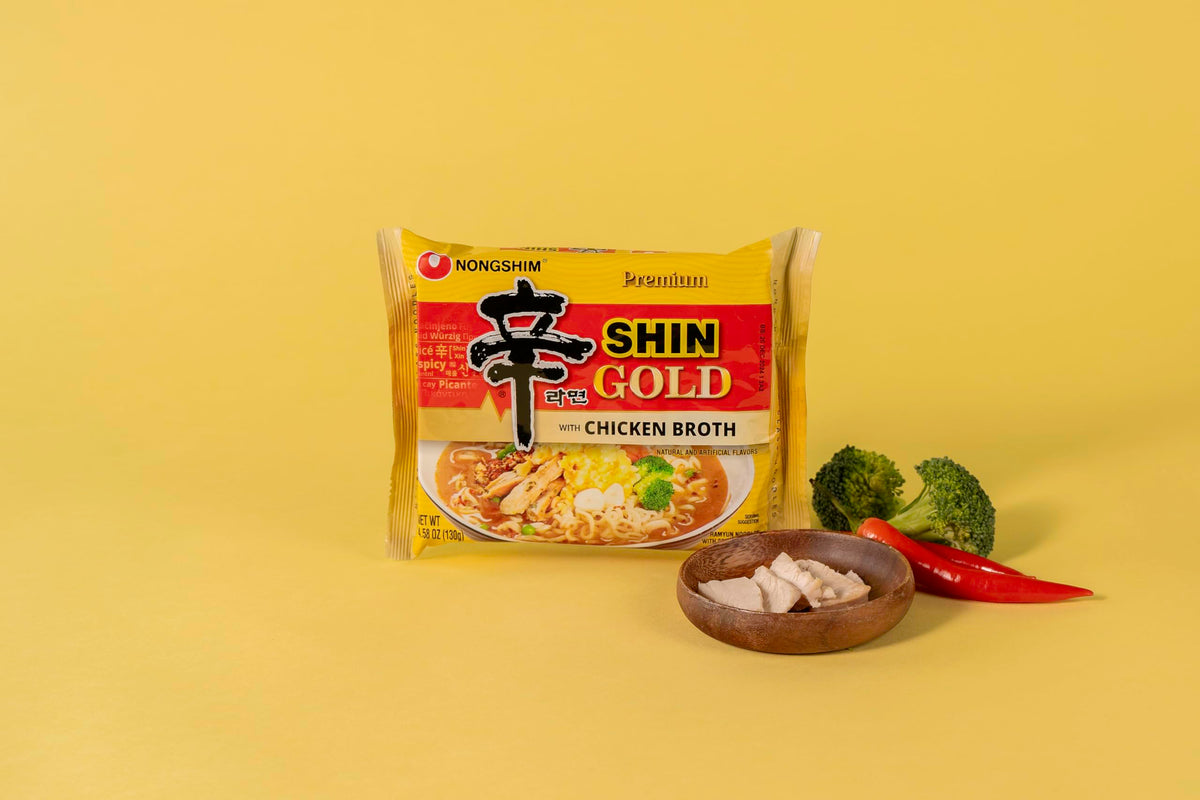 Nongshim Shin Gold Ramen Noodles – Premium Microwaveable Gourmet Instant Noodles (Pack of 16)